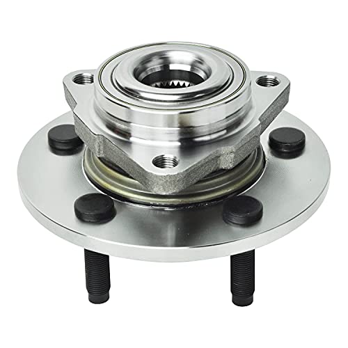 Detroit Axle - 2- Wheel Abs 5-Lug Front Wheel Hub & Bearing Assemblies Replacement For 2002-2008 Dodge Ram 1500 #TOP4