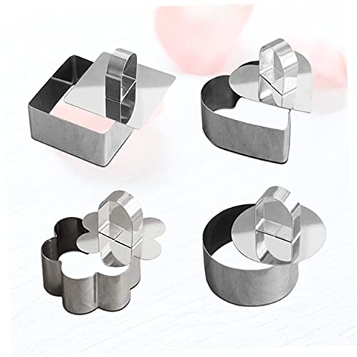 Moldes de mousse de acero inoxidable 4 piezas miniatura 6