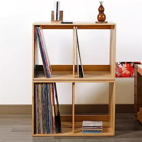 Soporte for discos de vinilo y CD de madera apilable para mesa 7