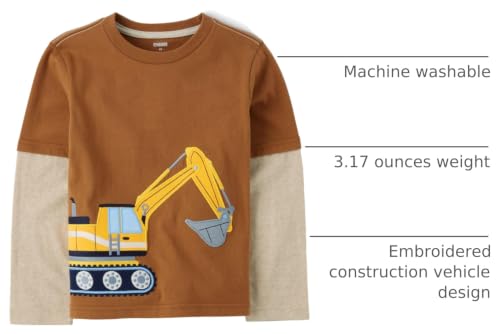 Image of Gymboree Boys and Toddler Embroidered Graphic Long Sleeve Layered T-Shirts