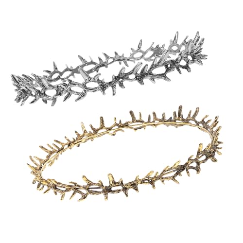 Couronne d'épines métallique couleur argent et or pour coiffure médiévale
