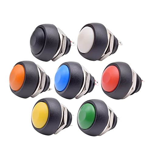 Interrupteur momentané PBS 33B bouton poussoir étanche 12mm vert 5 pièces