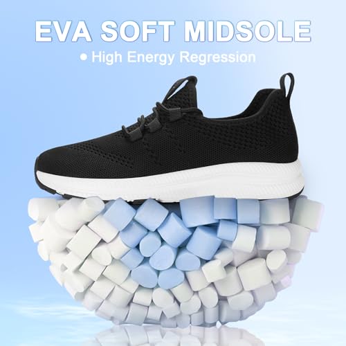 Image of Wide Toe Box Shoes Women Non-Slip Wide Width Sneakers Ultra Light Extra Wide Road Running Shoes for Women Breathable Tennis Walking Gym Workout Trainer 6-12