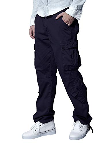 Image of Match Men's Wild Retro Multi-Pockets Utility Casual Cotton Cargo Trousers #3357