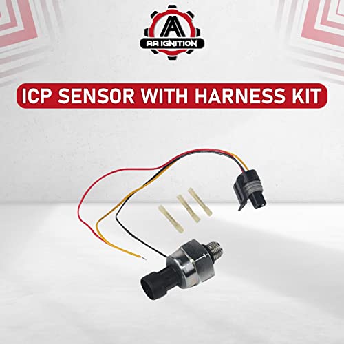 Icp Sensor With Harness Kit, Injection Control Pressure, Compatible With Ford Vehicles - 7.3 Powerstroke E350, F250, F-350 Super Duty - Replaces F6Tz-9F838-A, F4Tz9F838A, 1807329C92, Cm5227 #TOP5