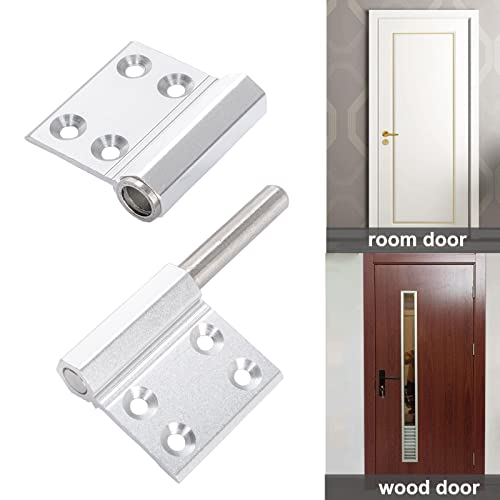 Mozcorn Lift Off Hinge 6 Pack Silver Door Hinges 4" Durable Flag Hinges, Right Handed, Rust-Resistant Indoor And Outdoor Hinges Detachable, Loading Capacity 50 Lbs #TOP4