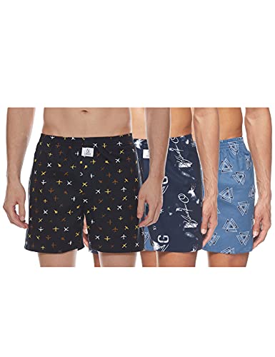 Image of Longies Men's Cotton Printed Regular Boxer Shorts