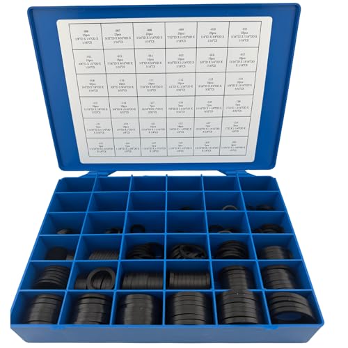 Stone River Products Industrial Square Buna-N Duro 70 Kit – 436 Pieces, 36 Sizes (Lathe Square Cut Washer Rings/O-Rings)