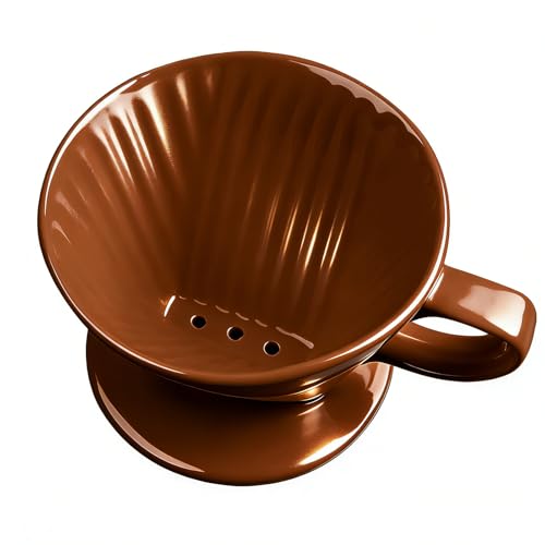 NBYHZLS Ceramic Pour Over Coffee Dripper, V-Shaped Coffee Filter Cone