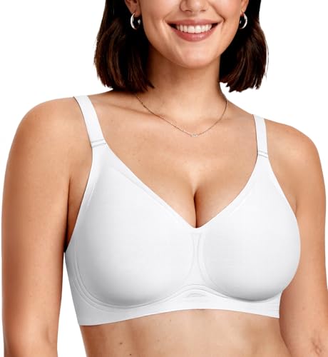Image of OEAK Women Comfortable Jelly Bras No Underwire Seamless Full Coverage Bralette Buttery Soft Convertible Everyday Tshirt Bra