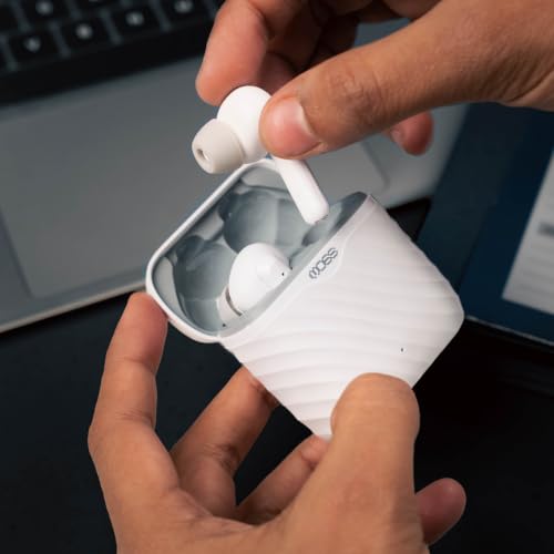 Image of MOSS Echo Endura - TWS Earbuds Up to 60 Hours Total Playback, Dual Mic ENC Clear Calls, Bluetooth 5.4, 8mm Drivers, Hall Switch, Low Latency (40-60ms), Dual EQ Modes (White)
