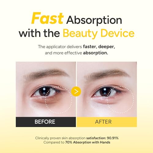 Image of Galacvita C Eye Cream with Vibrating Device for Wrinkle and Dark Spot Care - Glowing, Radiant, Elasticity, Lifting, Smooth, Hydration, Revitalizing - Korean Skincare (20ml 0.6 fl oz)