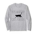 Photo Gallery cat lover funny - boys whatever cats forever maglia a manica Photo Gallery cat lover funny - boys whatever cats forever maglia a manica