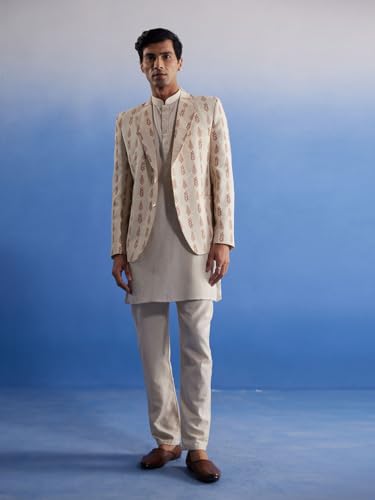 Image of Shvaas By Vastramay Men's Off Printed Blazer