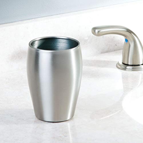 Idesign 28320 Avery Brushed Stainless Steel Bathroom Tumbler Cup - 3" X 3" X 4.06" #TOP1