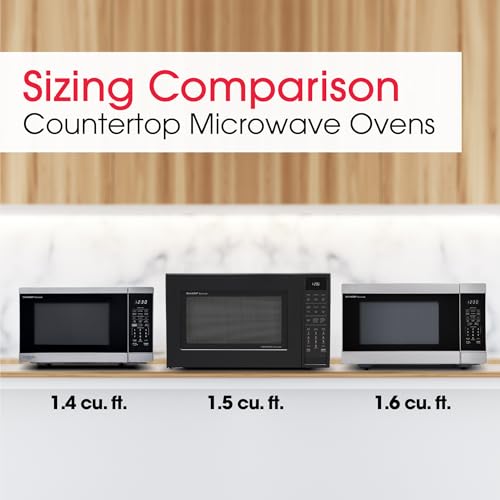 SHARP Countertop Microwave Oven Compatible with Alexa Orville Redenbacher's Certified with Removable 12.4" Carousel Turntable, 1000 Watt, 1.1 Cubic Feet, Stainless Steel by Sharp - Used condition - Image 8