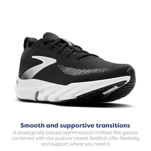 Brooks Women’s Glycerin Flex Neutral Running & Walking Shoe - Black/White - 5.5 Medium - image 3