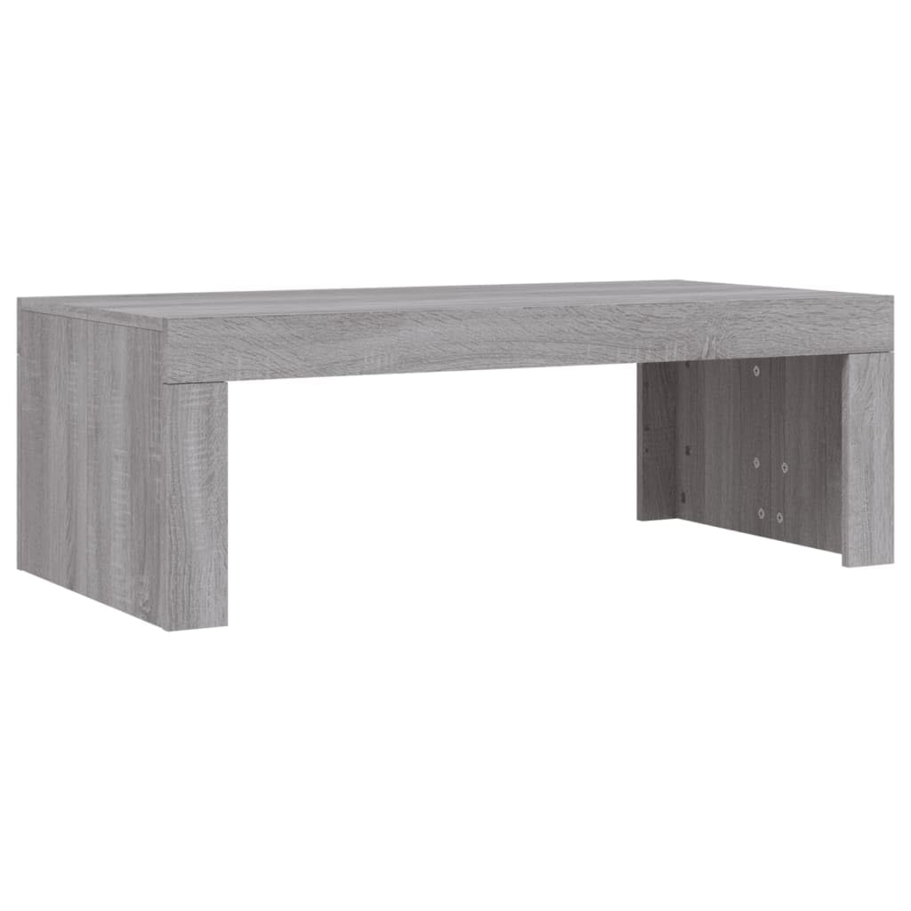 Homgoday Table basse grise Sonoma 102 x 50 x 36 cm en bois d'ingénierie, table d'appoint pour salon, salle de réception d'invités, chambre à coucher et mobilier de bureau