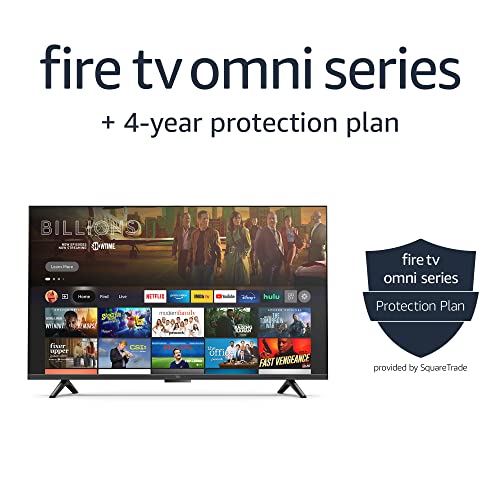 Image of Amazon Fire TV 43 inch Omni Series (newest model), 4K UHD smart TV, hands-free with Alexa + 4-Year Protection Plan