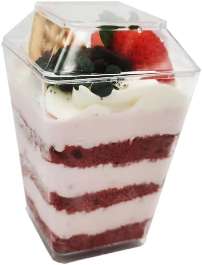 100 Pack 5 oz Plastic Dessert Cups with Lids and Spoons, Clear Mini Dessert Cups with Spoons for Yogurt,Pudding,Jello and so on. - Image 5