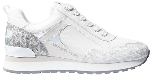 Michael Kors Women's Wilma Trainer, Optic White/Silver, 9.5 - image 2