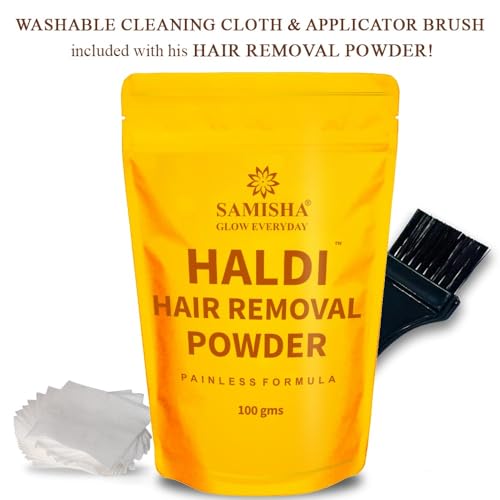 Image of Wax Powder For Women - Haldi Powder For Hair Removal | 5 Min Full Body Wax Powder For Men & Women For All Skin Types | Turmeric Facial Wax, Hair Removal Powder