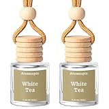 Aromtopia Car Air Freshener Hanging, 2 Pack Car Air Fresheners Diffuser - White Tea Fragrance Oil Air Diffuser for Car, Long Lasting Fragrance Inspired by Shangri-La Hotel