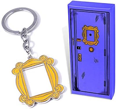 Friends Keychain Frame Yellow Peephole Handmade Door Frame As Seen on Monica's Door, Great Present for Friends Fan!