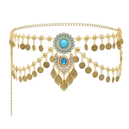 UncleS Stilviser Metal Chain Belt Multi Layer Waist Chain Layer Belly Decoration for Belly Dance Parties Theatre Performances Edge Dance Belt