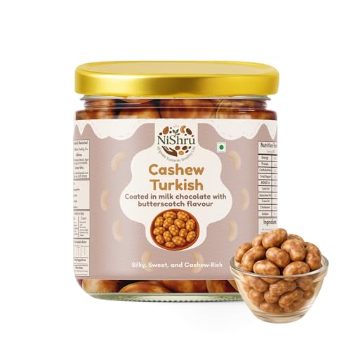 Cashew Chocolate Butterscotch (250g) – Chocolate Coated Kaju with Butterscotch Flavour | Premium Dry Fruit Chocolates Gift Pack | NiShru