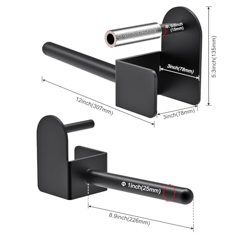 Image of Kipika Weight Plate Holder for 2x2 and 3x3 Power Rack - Attachment for Storage - Fits Standard 1-inch or Olympic 2-inch Plates - Set of 2