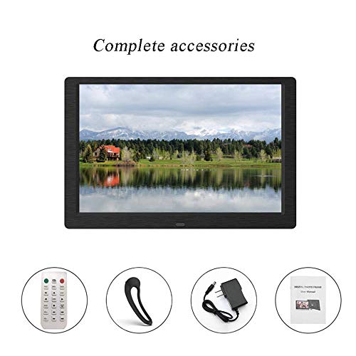 Moldura digital para foto, 10,1 polegadas, 1280 x 800, alta resolução, FHD, 16:10 IPS Foto Music Vid