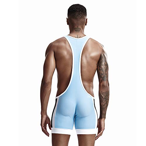 Men’s Wrestling Singlets, Athletic Men\'s Wrestling Singlet Leotard Bodysuit Tanktop Uniform