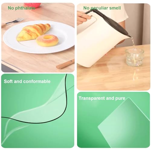Nappe transparente pour table de restaurant et cuisine, protection de table ronde 90cm