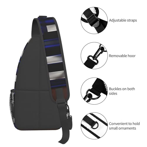 Mochila cruzada deportiva unisex color negro miniatura 5