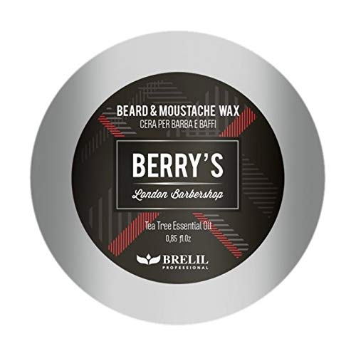 Brelil Berry’s Beard and Mustache Wax for men, 25 ml./0.85 fl.oz.