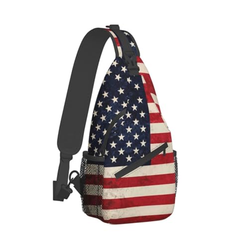 American Flag Sling Bag,Multipurpose Crossbody Backpack Shoulder Chest Bag for Women Men Travel Hiking Daypack2
