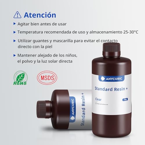 Resina Estándar Plus ANYCUBIC 405nm para Impresora 3D - Fernando Cortés