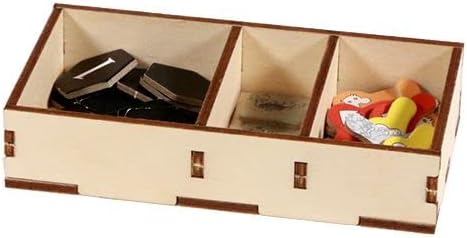 The Broken Token Game Organizer Compatible with Root - Wooden Game Organizing Box with Multiple Trays