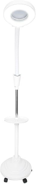 Powiększająca lampa podłogowa, 8x powiększająca lampa LED zimnego światła dla kosmetyczek, regulowana lampa podłogowa z lupą do czytania, rękodzieła, szycia, pracy, tatuażu