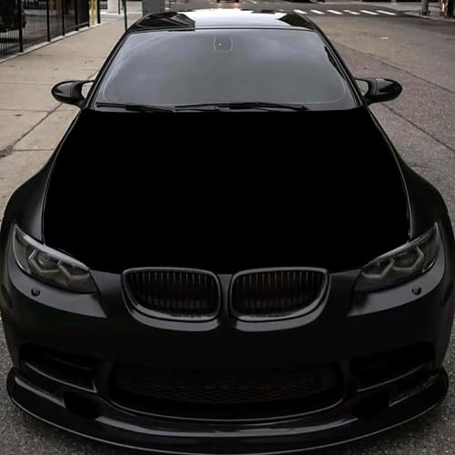 Image of Black Car Hood Cover 4X5 Ft Polyester Car Bonnet Banner,Elastic Fabrics Can be Washed Suitable for SUV and Pickup Trucks