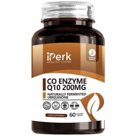 UBIQUINONE (CoenzymeQ10) 200mg | 60Vegan Capsules | High Strength Co Enzyme Q10 | 2 Months Supply - Naturally Fermented | Ubiquinone Coenzyme Non GMO Vegan Gluten Free Cover