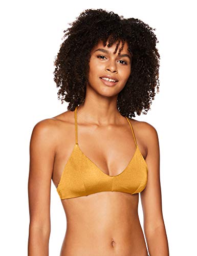 RVCA Women Solid Shimmer Crossback Bikini Top Multicolor XS/6