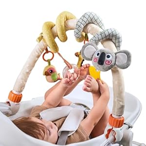TUMAMA Baby Kinderwagen Spielzeug Spielbogen, Activity Spirale Spielzeug ab 0-12 Monate Autositz Hängend Sensory Babyrassel, Neugeborene