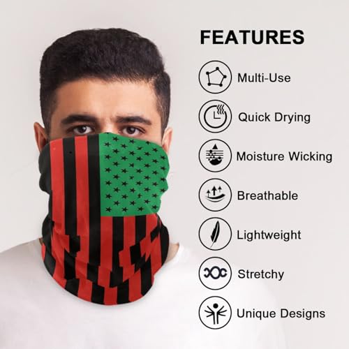 Image of Men Women Bandanas Neck Gaiter Headwrap Balaclava | Seamless Face Cover Scarf Neck Warmer Breathable Headwear for Hiking Cycling