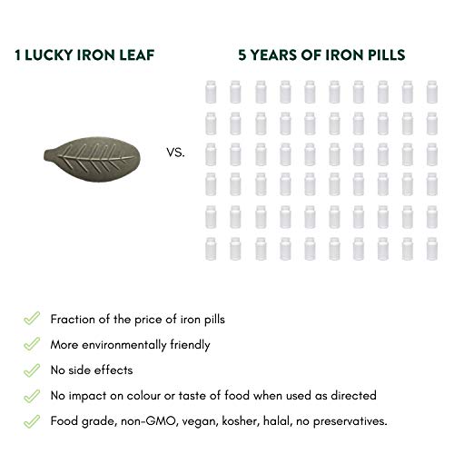 Original Lucky Iron Leaf 2-Piece Bundle - Includes - 1 Lucky Iron Leaf + 1 Lucky Iron Natural Protection Oil. Maintain Your Lucky Iron Leaf Cooking Tool with Our formulated Protection Oil