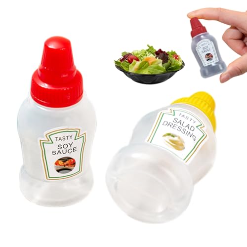 Mini envases de aderezo para ensaladas, mini botellas de exprimidor de ensaladas, Juego de botellas exprimibles de viaje Para, Seguridad alimentaria portátil mini botellas exprimibles de especias