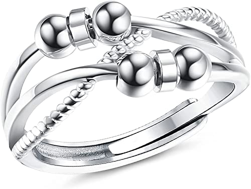 Milacolato Fidget Anello Donna Regolabile per