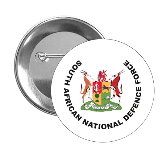 BUTTON. SHIELD SOUTH AFRICAN NATIONAL DEFENSE FORCE SOUTH AFRICA