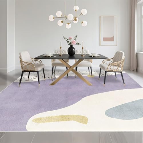 Tapis grande taille 200x290cm violet moderne de salon - 6